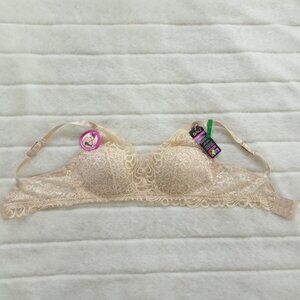 NWT Bali Lace Light Beige Bra Large